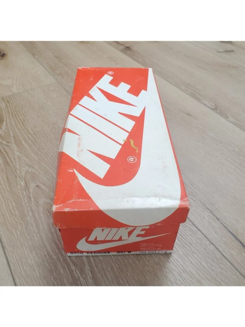Vintage 1984 Nike Rebound Shoe Box ONLY Orange White Swoosh Retro READ 80s 8406
